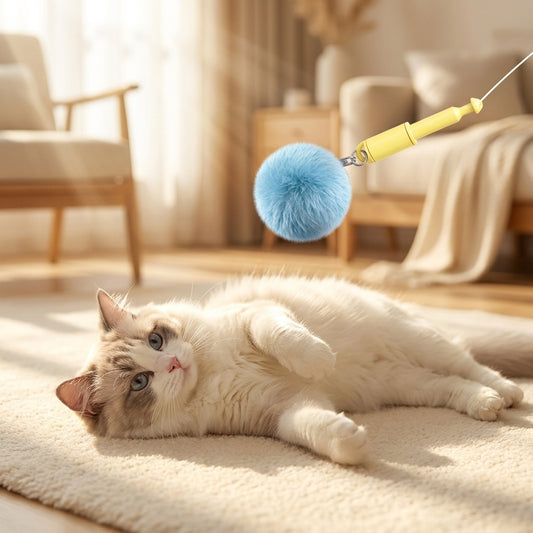 Interactive Cat Teaser ¦ Automatic Ball Launcher with Retracting String