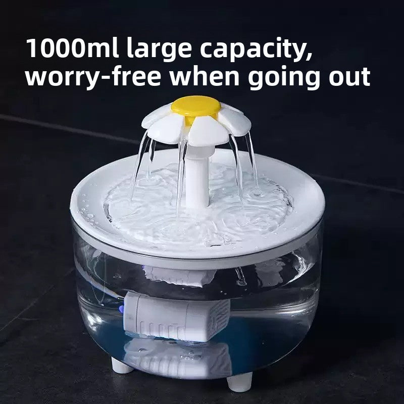 Petal Fountain ¦ Filtered Flowing Water Bowl for Cats & Dogs (2L)