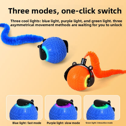 Rogue Runner ¦ Self-Rolling Smart Cat Toy with LED Chase Light