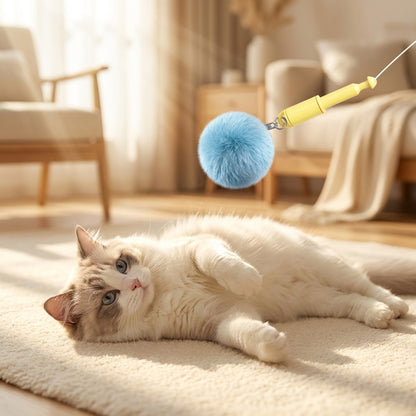 Interactive Cat Teaser ¦ Automatic Ball Launcher with Retracting String